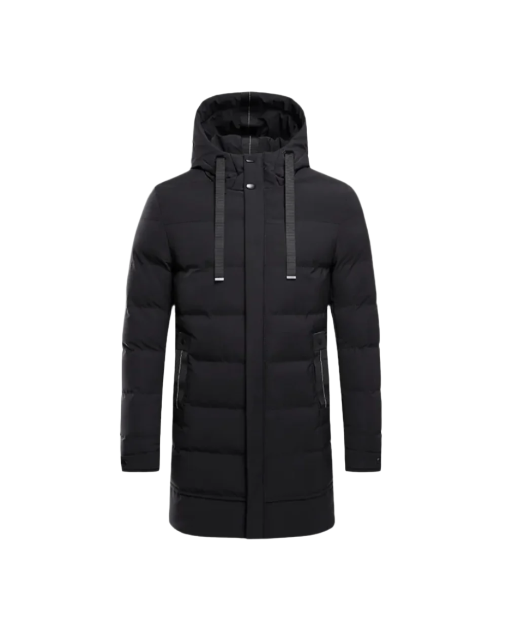 Men's Puffer Jacket | Longline Hooded Quilted Winter Coat