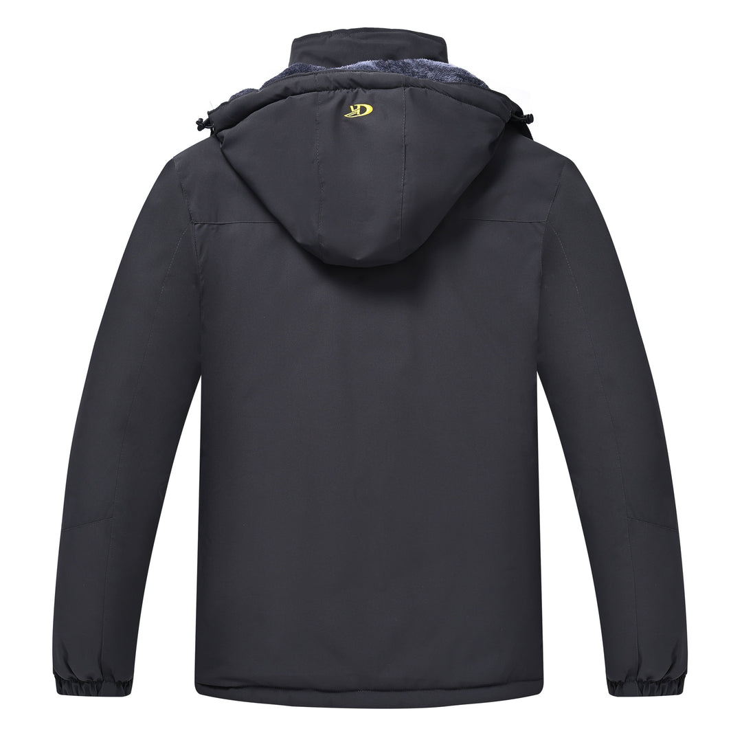 Back view of the carbon gray snowboard jacket