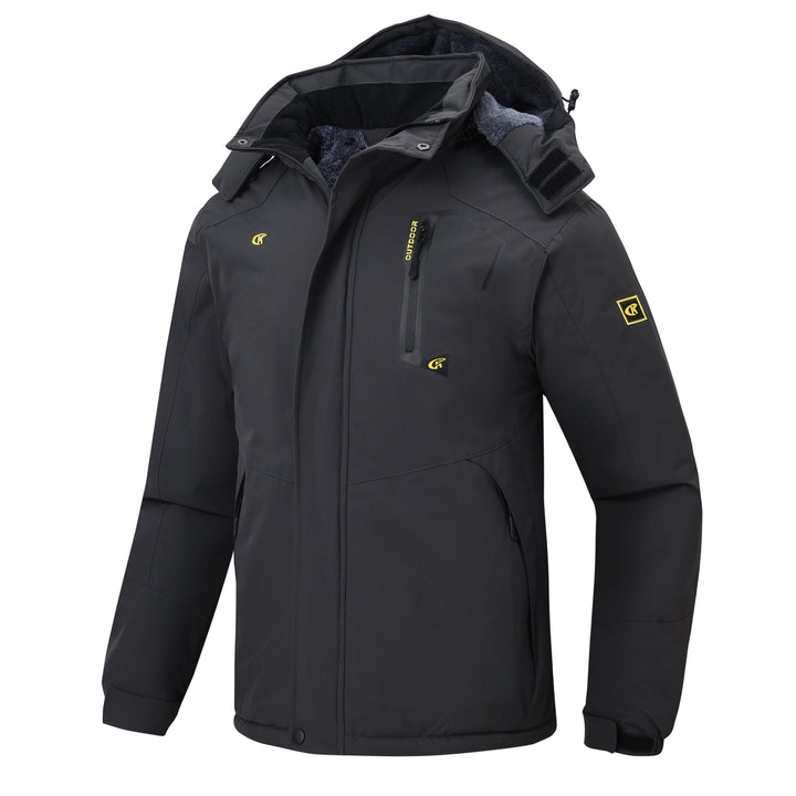 Side view of the carbon gray snowboard jacket