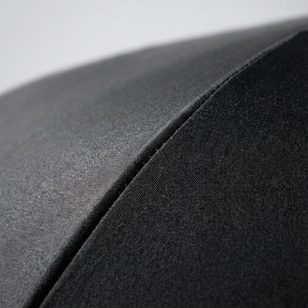 Close up of the canopy fabric on an automatic folding umbrella