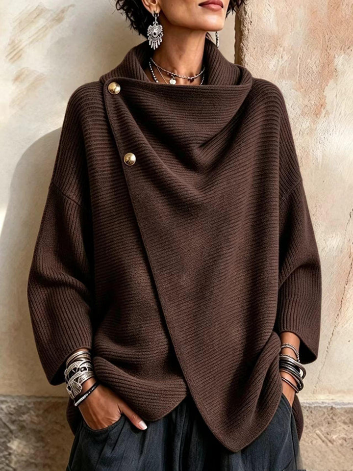 Dark brown cowl neck sweater