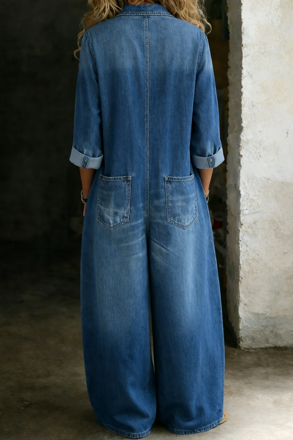 Back view of a women&