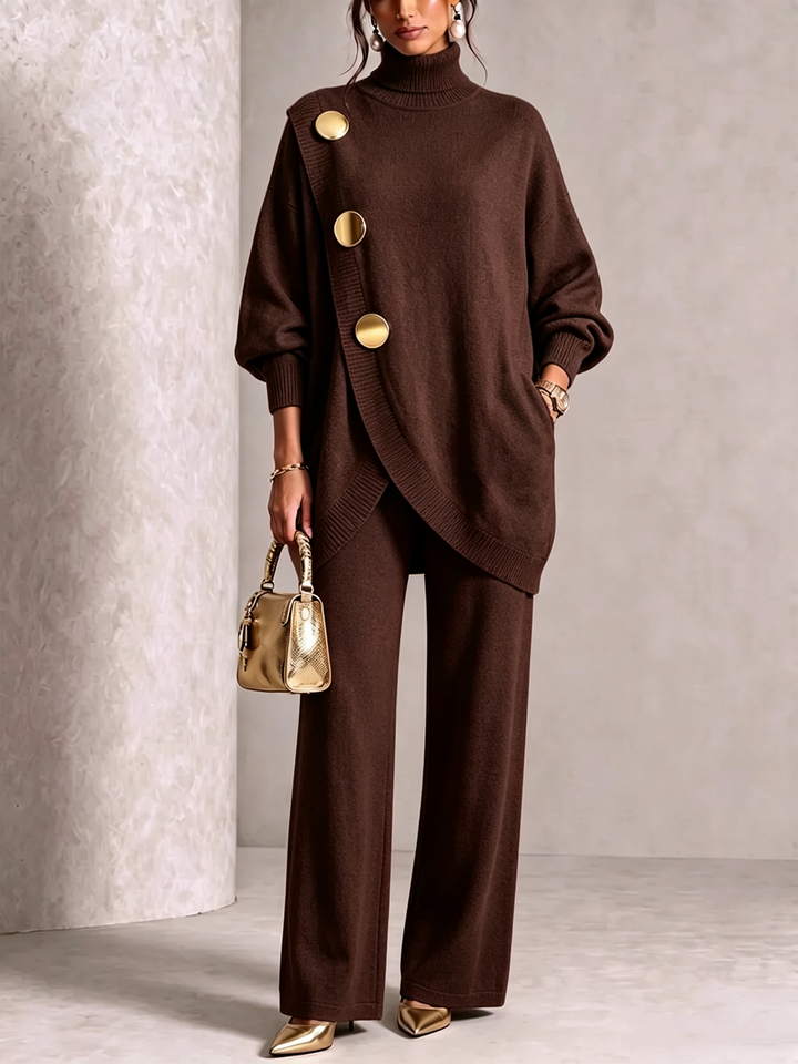 Dark brown turtleneck set