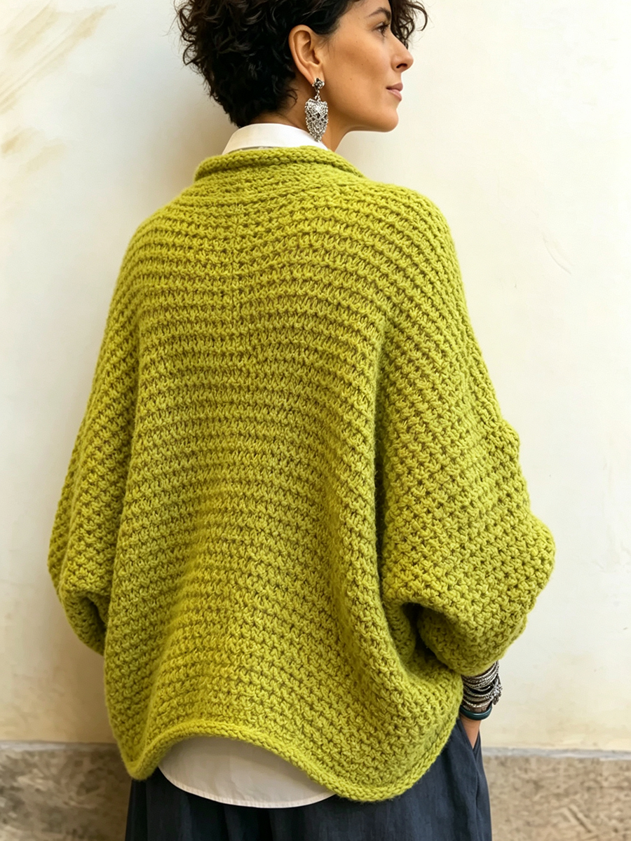 Back of the lime batwing sweater